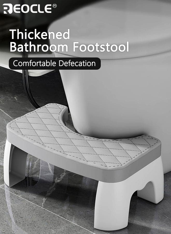Toilet Step Stool with Squat Position Design and Non-Slip Surface Bathroom Foot Rest with Waterproof Material for Home Health Use