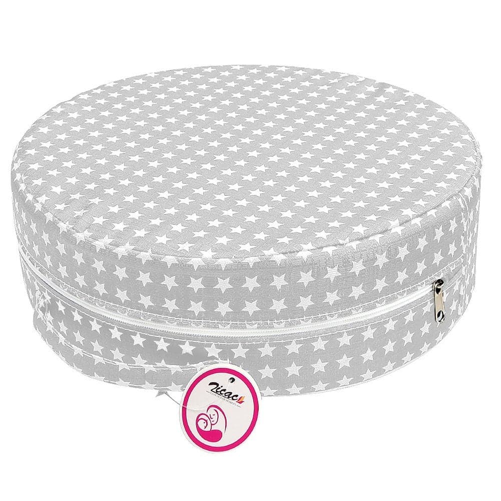 Zicac Kids AntiSlip Chair Booster SeatHigh Chair Pad Heightening Dismountable Round Cushion Gray
