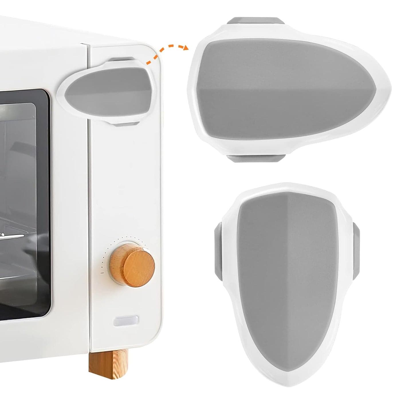 2 PCS Oven Door Lock Child Safety Oven Baby Proof Childproof Oven Front Lock Easy to Install and Use HeatResistant and Durable Material with 3M Adhesive No Screws or Drill2pcsWhite