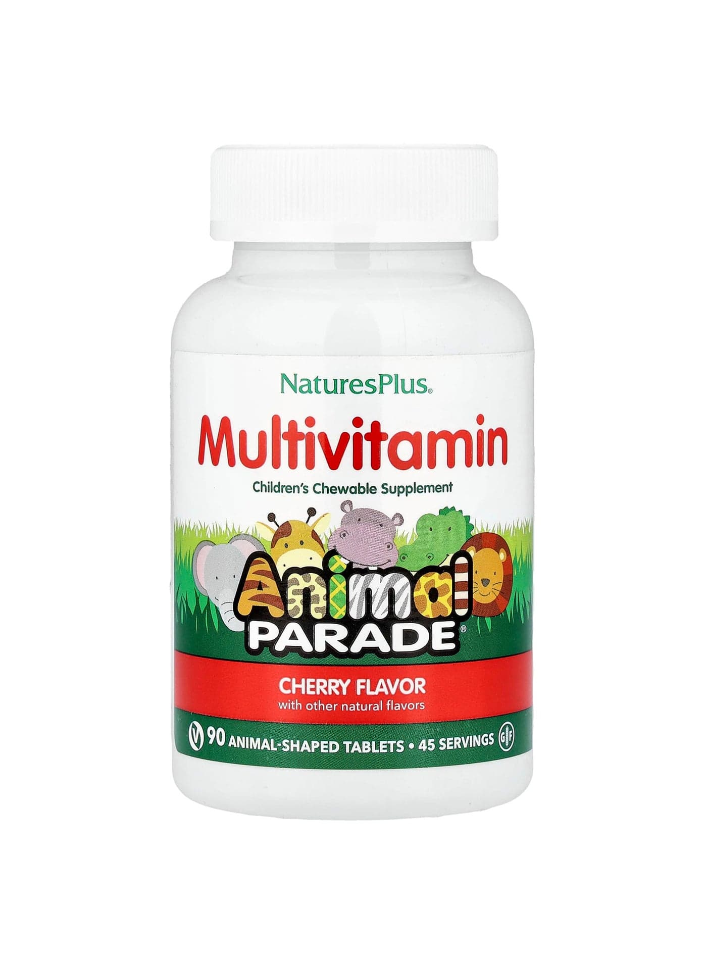 Animal Parade, Children's Chewable Multivitamin Supplement, Cherry, 90 Animal-Shaped Tablets