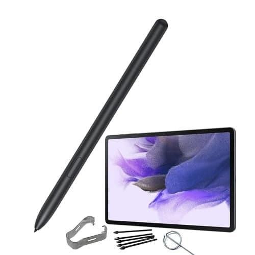 Mystic Black Galaxy Tab S7 FE Pen for Samsung Galaxy Tab S7 FE S Pen Stylus Pen Replacement Free 5 Tips for Samsung Galaxy Tab S7 FE Stylus S Pen Eject Pin