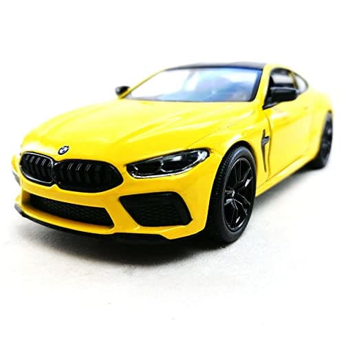 KiNSMART BMW M8 Competition 136 Scale 5 Die Cast Metal Model Toy Super Car wPullback Action Yellow