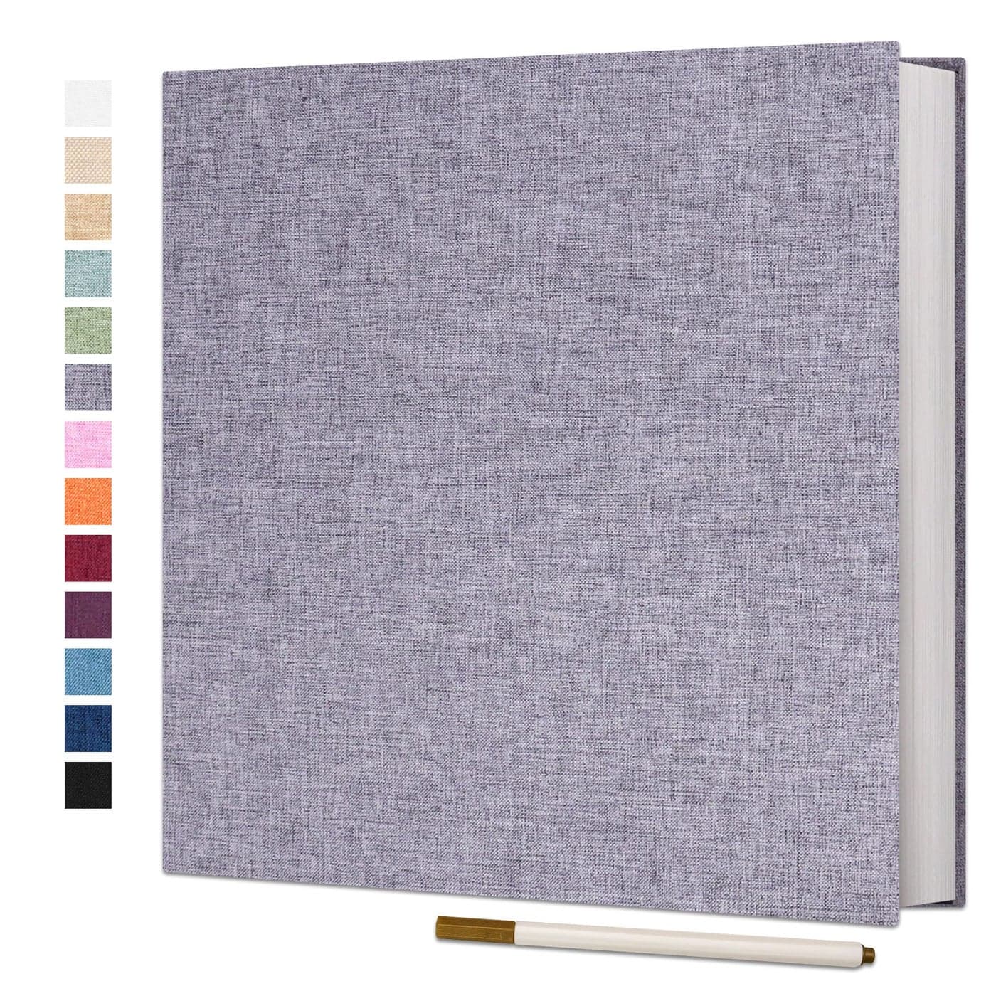 Vienrose Large Photo Album Self Adhesive for 4x6 5x7 8x10 Pictures Scrapbook Album DIY Scrap Book 40 Sticky Pages with A Metallic Pen Grey