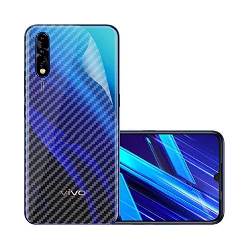 LINLO Compatible for Vivo Z1x Ultra Thin Slim Fit Clear Transparent 3D Carbon Fiber Back Skin Rear Screen Guard Protector Sticker Protective Film Wrap Not Glass (Carbonn)