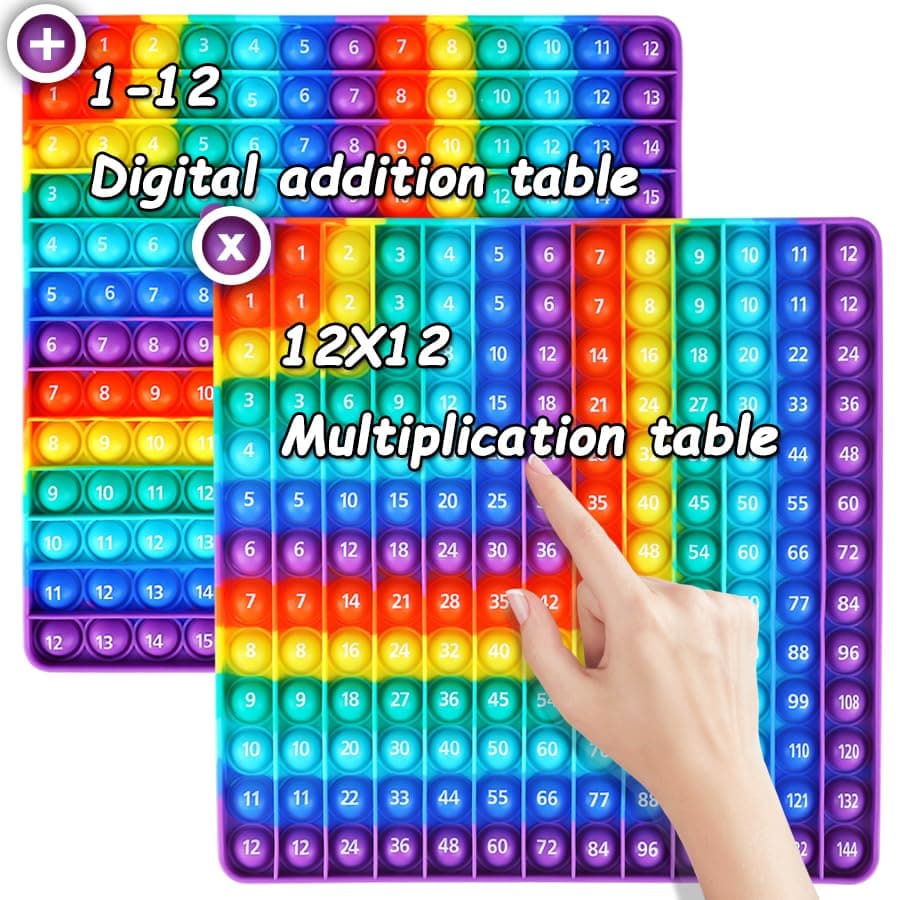 Multiplication Game Table pop and Digital Addition Tables 12x12 Multiplication Table Math Toys Yadisheng Rainbow Dimple Toys Math Operations it Multiplication Chart Board