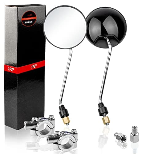 1PZ RM8-JE1 Universal 8mm Motorcycle Scooter Rearview Mirrors for 50cc Moped Tomos A35 Sprint Targa LX TT Colibr GY6 150cc 250cc 157QMJ Ruckus Kymco Agility ATV Quad Go Kart Mini Dirt bike Wheeler