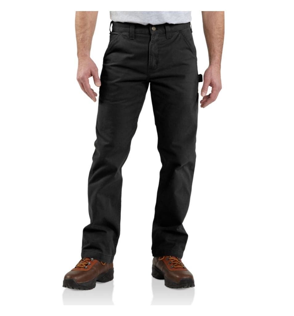 Carhartt Men's Relaxed Straight Twill Dungaree, Black, W40 x L34