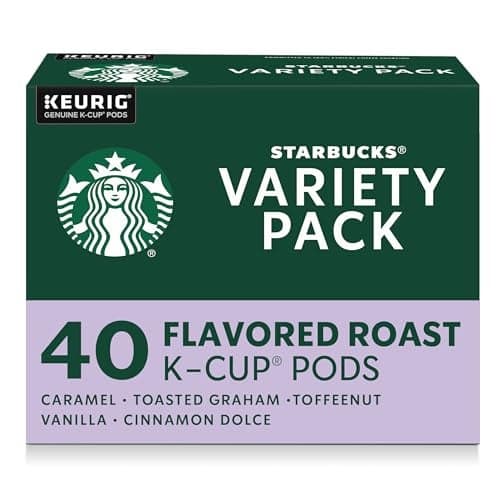 Starbucks KCup Coffee Pods Flavored Hot or Iced Coffee Variety Pack 40 Keurig Pods