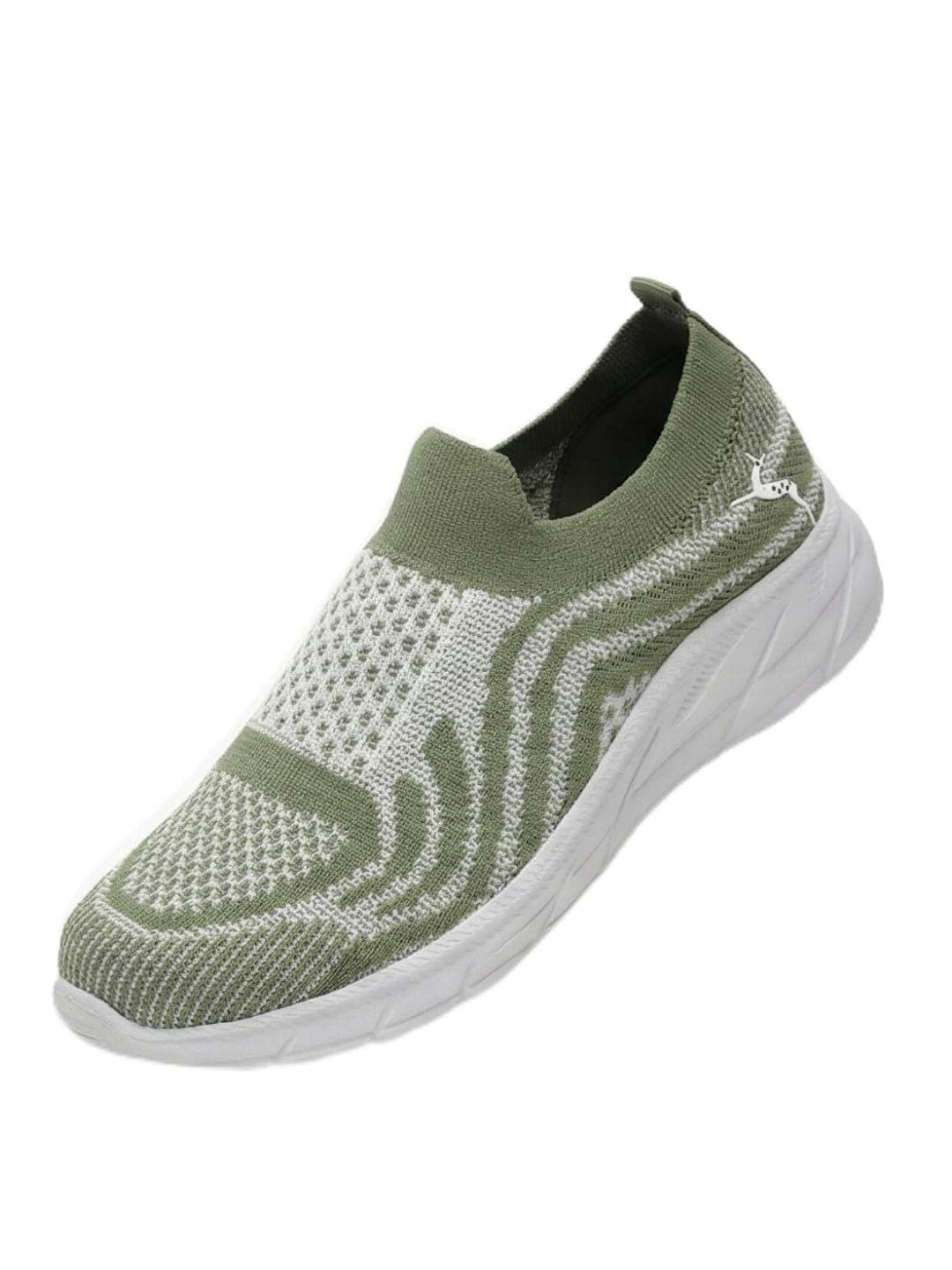 Marc Loire Women's Athleisure Knitted Active Wear Slip-On Sneaker Shoes (Olive, UK Footwear Size System, Adult, Women, Numeric, Medium, 5)