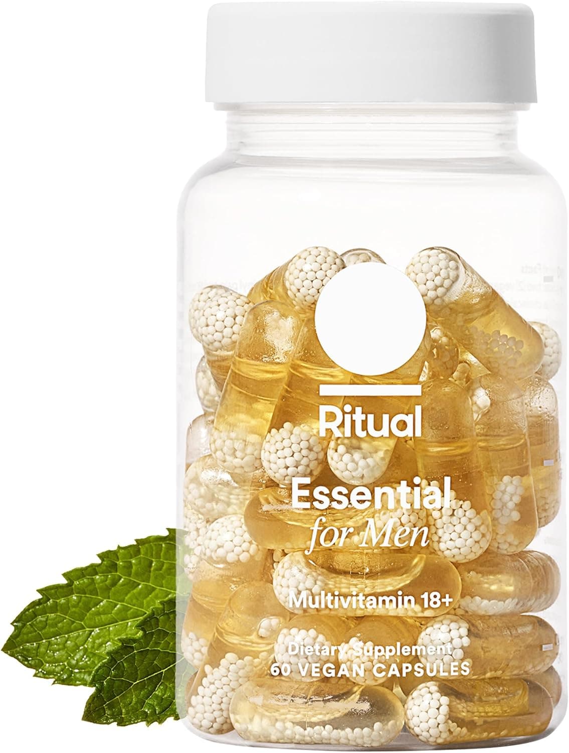 Ritual Multivitamin for Men 18 with Zinc Vitamin A and D3 for Immune Function Support Omega3 DHA B12 K2 Gluten Free NonGMO Vegan Mint Essenced 30 Day Supply