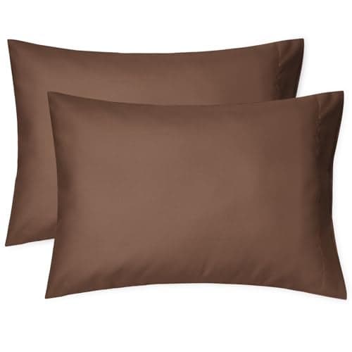 EXQ Home Toddler Pillowcases 13x18 Travel Pillow Case Set of 2 Small Pillow Case Fits Baby Pillow Sized 12x16 13x18 Kids Pillowcases 2 Pack Machine Washable with Envelope ClosureBrown