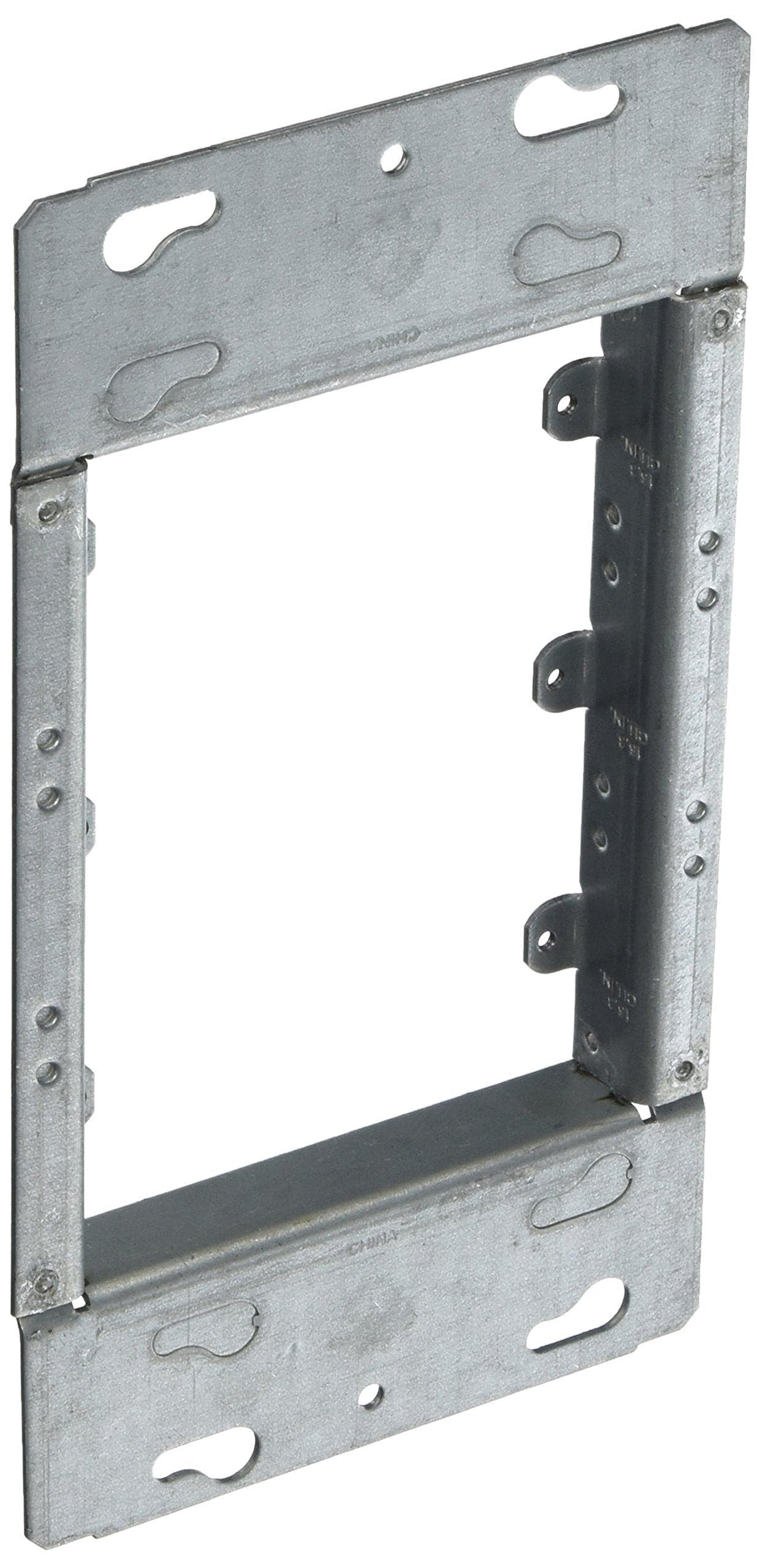 HubbellRaco 822 34Inch Raised 3 Gang Welded Box Mud Ring Gray