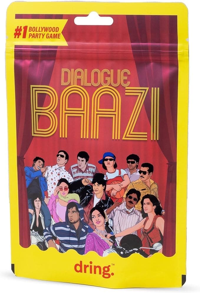 Dring Dialogue Baazi - The #1 Bollywood Party Game | 100 Cards, Adult, 3-12 Players | Dumb Charades With a Dialogue Twist | Perfect for Friends, Family, Game Nights & House Parties | Great for Gifting
