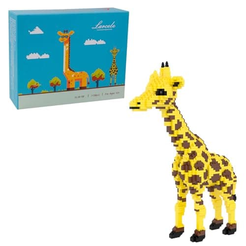Larcele Micro Building Blocks Set DIY Mini 3D Building Toy Bricks1138 Pieces KLJM08 Giraffe