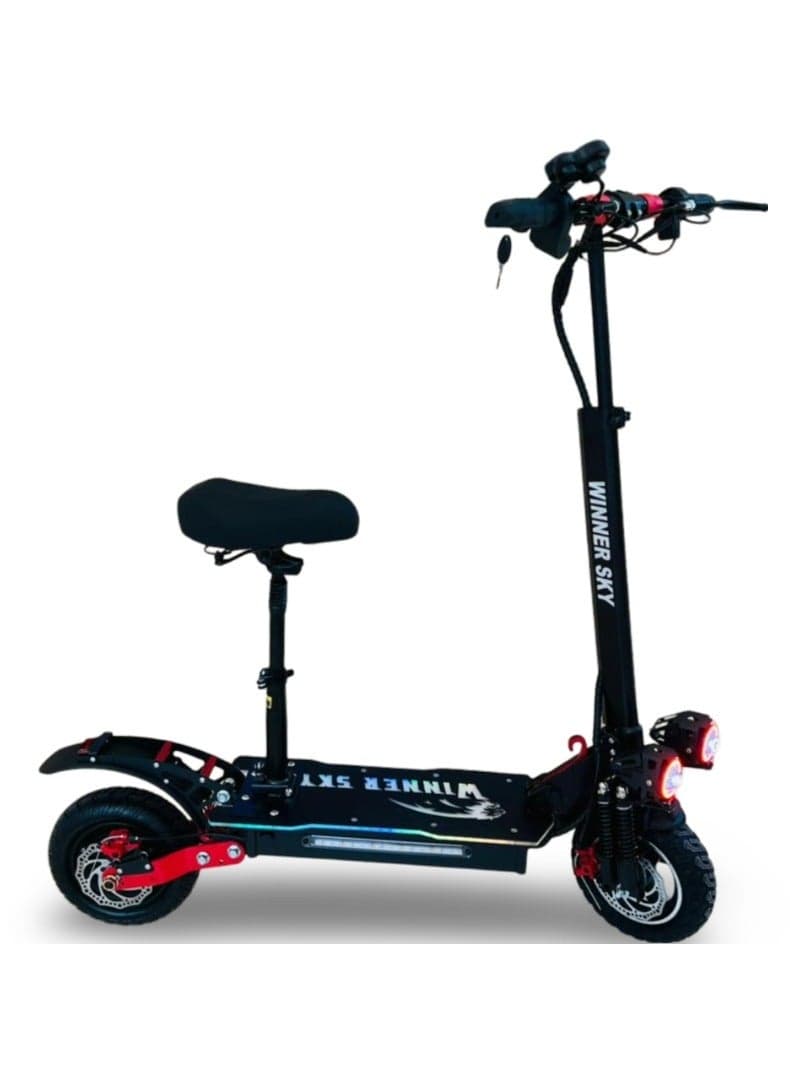 K8 2000W 48V Electric Scooter: On-the-Go Power and Bluetooth Connectivity in Sleek Black Design