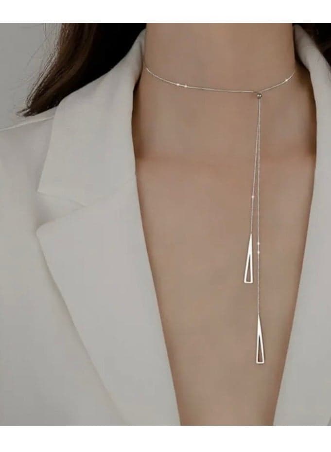 Silver Stainless Steel Choker Necklace for Women Stylish and Elegant