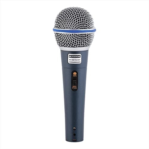MX beta 58a Microphone Dynamic Cardioid XLR Cable Unidirectional Microphone for Solo Vocals mic for Karaoke Singing mic Speech Recording
