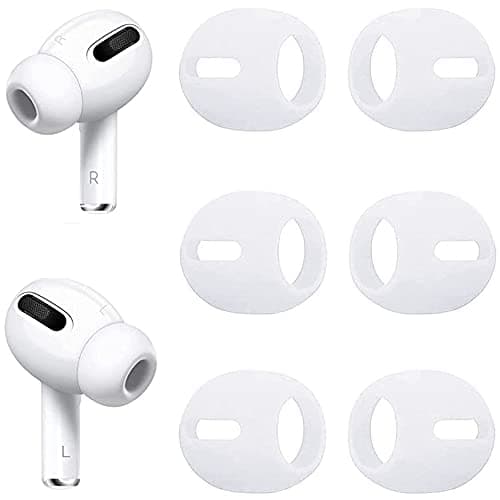 BLLQ AirPod Pro 2 Eartips Covers Anti-Slip Earuds Cover Silicone Compatible with AirPods Pro 2【 Fit in The Charging Case 】 3 Pairs White pro2w