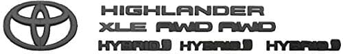 Genuine Toyota Highlander XLE AWD Hybrid Black Emblem Overlay Kit PT9484820702