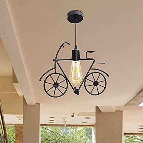 DarkVision Black Hanging Lights for Living Room/Pendant Lights for Ceiling/Hanging Lamps for Home Decoration/Decorative Hanging Lights,Metal (Cycle SL)