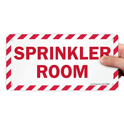 SmartSign - LB-1516-AL-05x10 "Sprinkler Room" Sign | 5" x 10" Aluminum