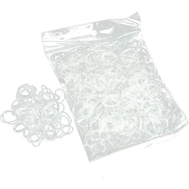 1000Pcs Transparent Clear Hair Ties Hair Rubber Bands Small Elastic Hair Ties Mini Seamless Rubber Bands for Babies Girls Women to Weave Different HairstylesHair Accessories
