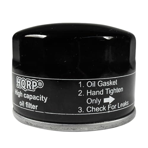 HQRP Oil Filter compatible with John Deere Z225 Z235 Z245 Z255 Z425 Z445 Z465 Z645 Z655 Z510A Z520A Z915B Z920M Z925M Z930M X300 648R 652B 652R 657A Lawn Mower, AM125424 GY20577 KH1205008 Replacement