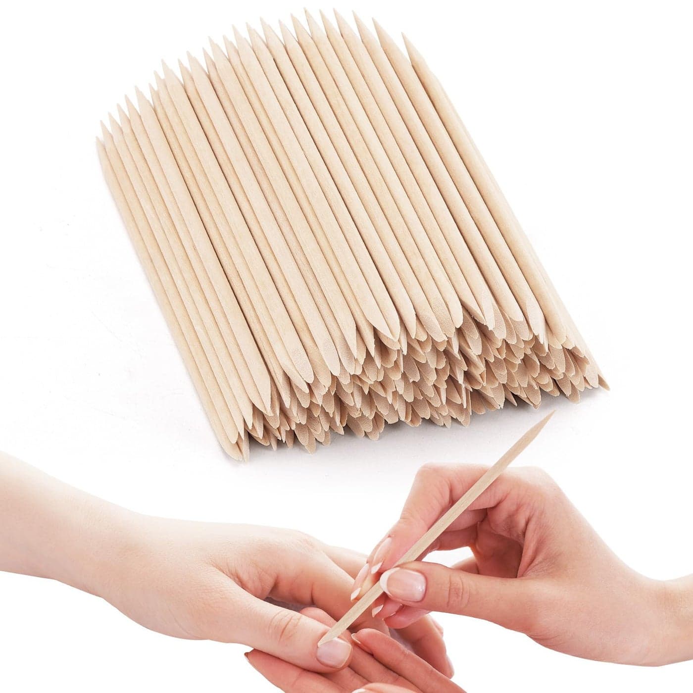 200pcs Orange Sticks for Nails 45 inch Double Sided Wooden Cuticle Pusher Remover Nail Art Manicure Pedicure Tool for Manicure Pedicure