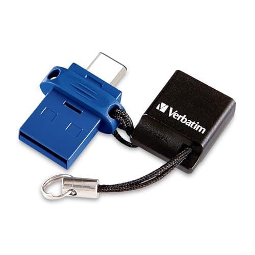 Verbatim 64GB Store ‘n’ Go Dual OTG USB 3.2 Gen 1 Flash Drive for USB-C Devices – 2 in 1 Type C Thumb Drive