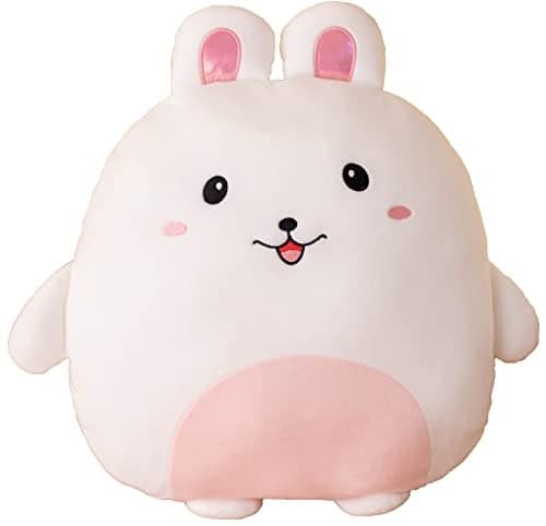 CASAGOOD Soft Flat Rabbit Plush Hugging Pillow Cute White Rabbit Stuffed Animal Bunny Plushies Toys Kids Bunny Anime Cushion for Birthday Valentines Day Christmas165 Inch