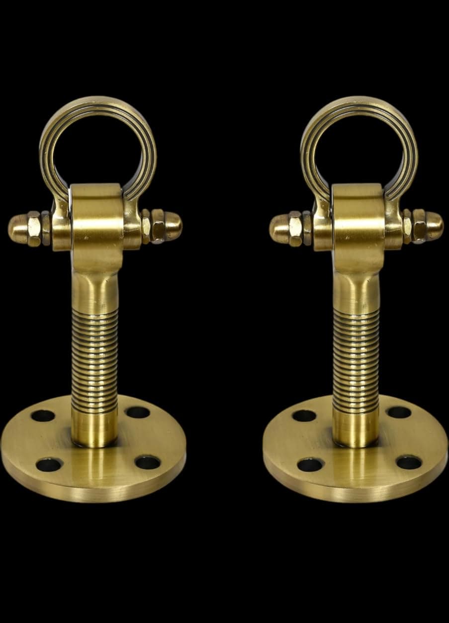8 inch Height Antique Brass Finish Heavy Duty NO 1 KADA for Patio JHULA Super HIGrade Quality Life TIME WARRENTY KADA Patio Swing Hammock Swing 25MM Rod with Wt Capacity of 1000KG Pack of 2PCS