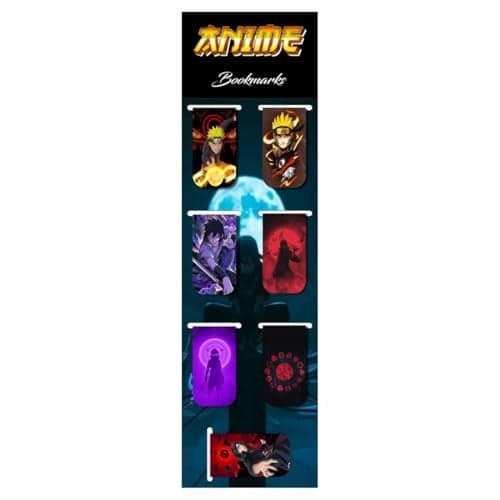 Zesta Magnetic Bookmark Set of 7 | Aesthetic Book Mark for Reading | Cute Anime Bookmarks for Kids, Students | Book Accessories for Novels, Gifts for Readers(Anime Magnetic Bookmarks, 9X2.5 Cms)