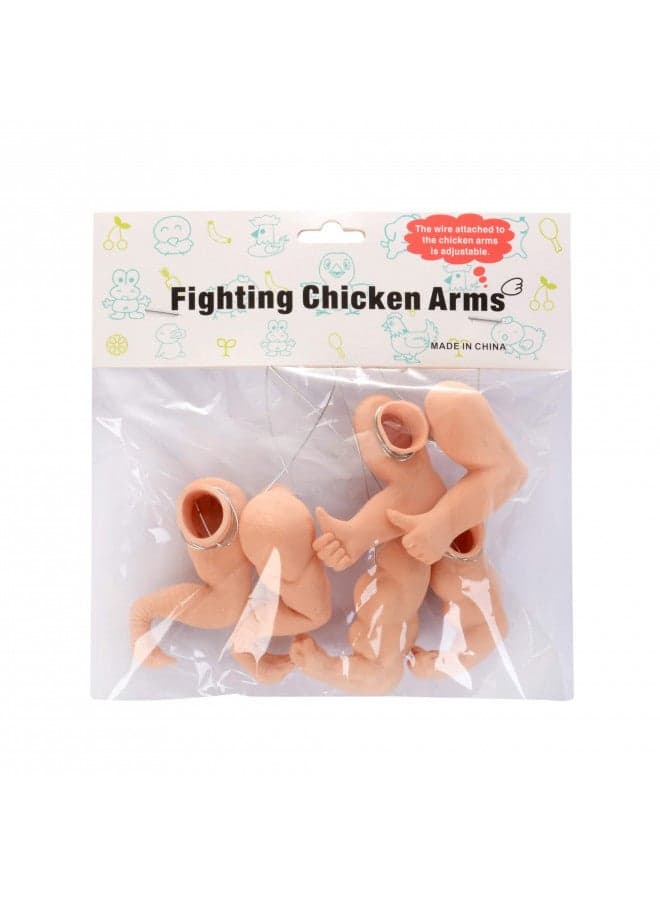 Enrichoice 3 Pairs Chicken Toys Include Strong Muscle arms Thumb up arms and T-Rex Chicken arms to Put on Chickens