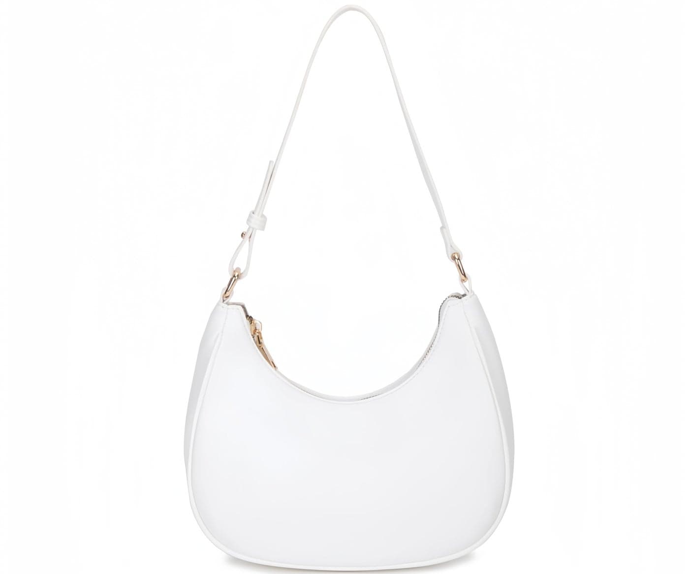 CYHTWSDJ Shoulder Bags for Women, Cute Hobo Tote Handbag Mini Clutch Purse with Zipper Closure (Moon White)