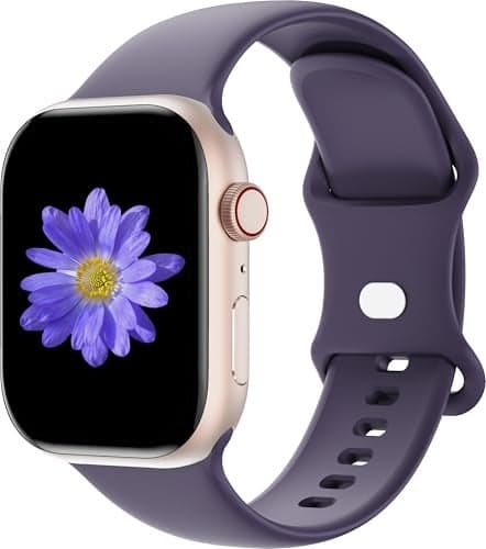 Cindgress Sport Band Compatible with Apple Watch 41mm 38mm 40mm 42mm for Women Men, Soft Silicone Strap for iWatch Wristband Series Ultra SE 11 10 9 8 7 6 5 4 3 2 1 M/L Dark Cherry