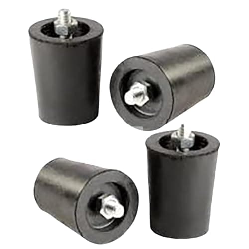 Rubber Gas Stove Legs – Set of 4 Black Anti-Slip Feet with Inner Stainless Steel Nut & Bolt | Durable Support Stands for LPG Stoves & Kitchen Appliances, High-Quality Durable Stabilizers (Medium)