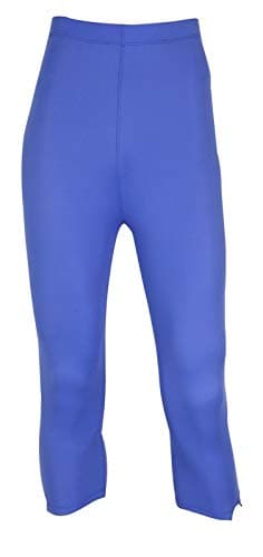 LYCOT Fluid Fashion Ladies 3/4 Tight Plain for All Fitness Activities Blue