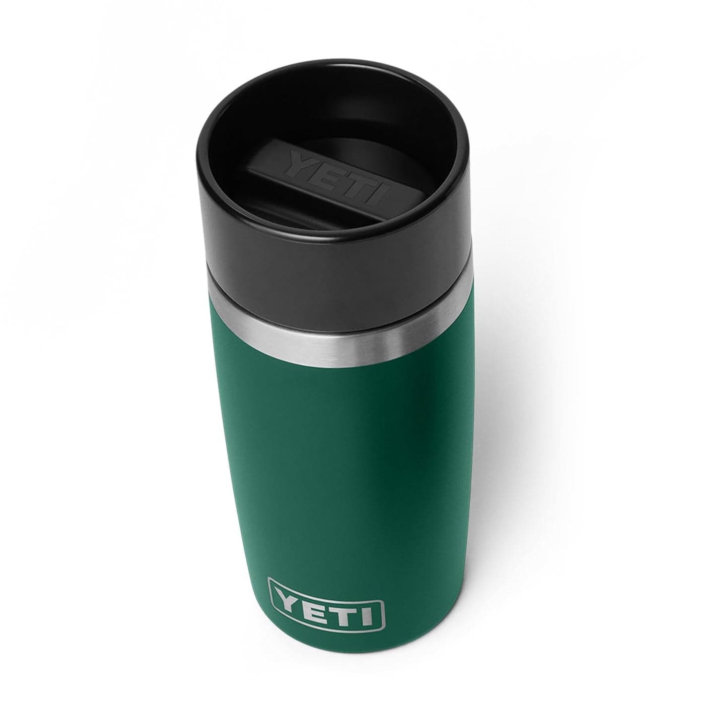 YETI Rambler 12 oz Travel Bottle Stainless Steel Vacuum Insulated with Leakproof Commuter Cap Black Forest Green