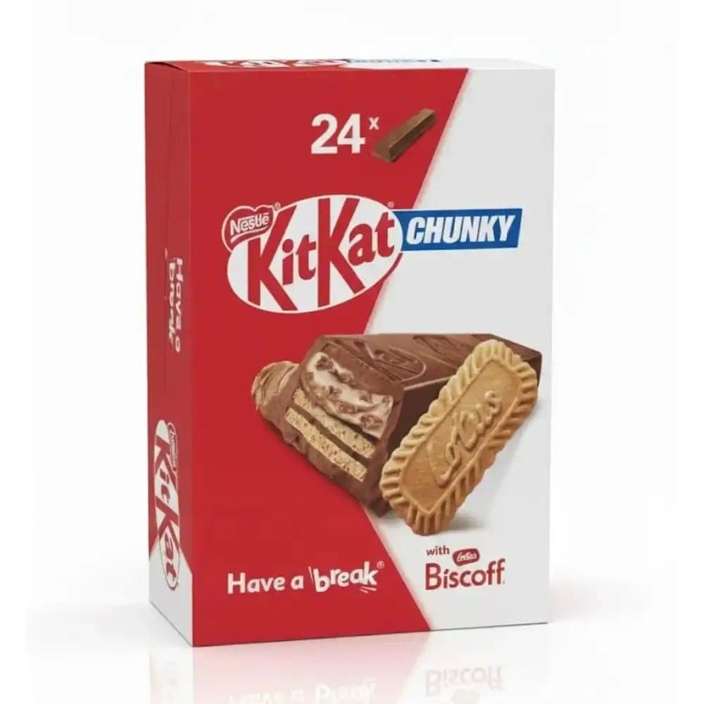 Nestle Kitkat Chunky with Lotus Biscoff Chocolate Bar Box- 24 X 42gms