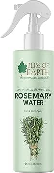 Bliss of Earth Rosemary Water Spray For Hair Growth 200ml 100 Natural Steam Distilled Rosemary Water For Hair Skin Helps Reduce Hair fall Strengthens Hair