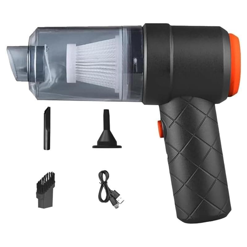 COVERLY Handheld Car Vacuum Cleaner Car Vacuum Portable Cordless 2 in 1 Air Duster and Vacuum Cleaner with LED Light MultiNozzles 120W High Power Hand Held Vacuum for Car Home Pet Office