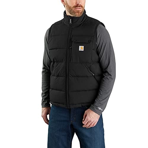 Carhartt Mens Rain Defender Loose Fit Midweight Insulated Vest Black Large US