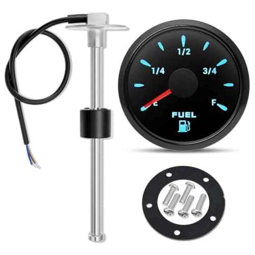 ARTILAURA Fuel Sending Unit and Gauge Kit, 240-33ohms 11" (275mm) Boat Marine Fuel Tank Sender Stainless Steel Gas Sensor for Car Truck Vehicle (Black)
