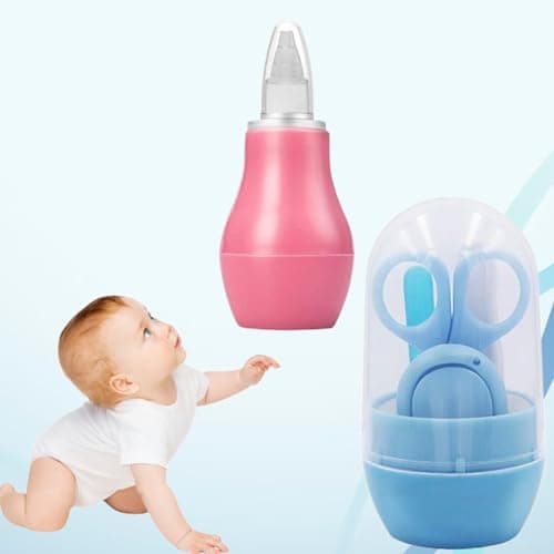Safe-O-Kid BPA-Free Nasal Aspirator with Grooming Kit – Complete Baby Hygiene Set for Gentle Nose & Personal Care ( Assorted )