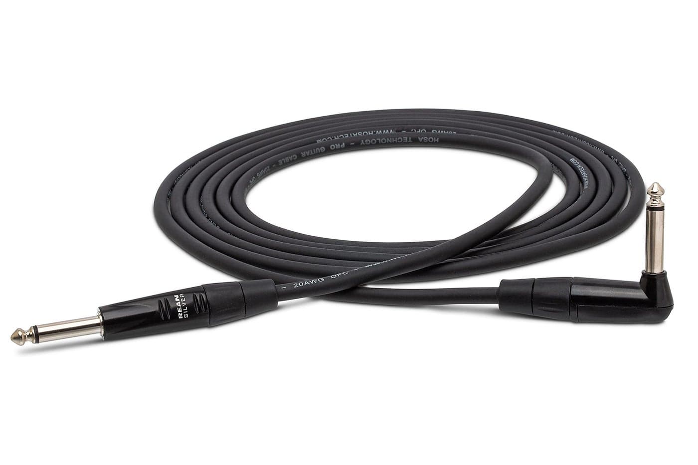 Hosa HGTR-025R Pro Straight to Right Angle Guitar Cable - 25 foot