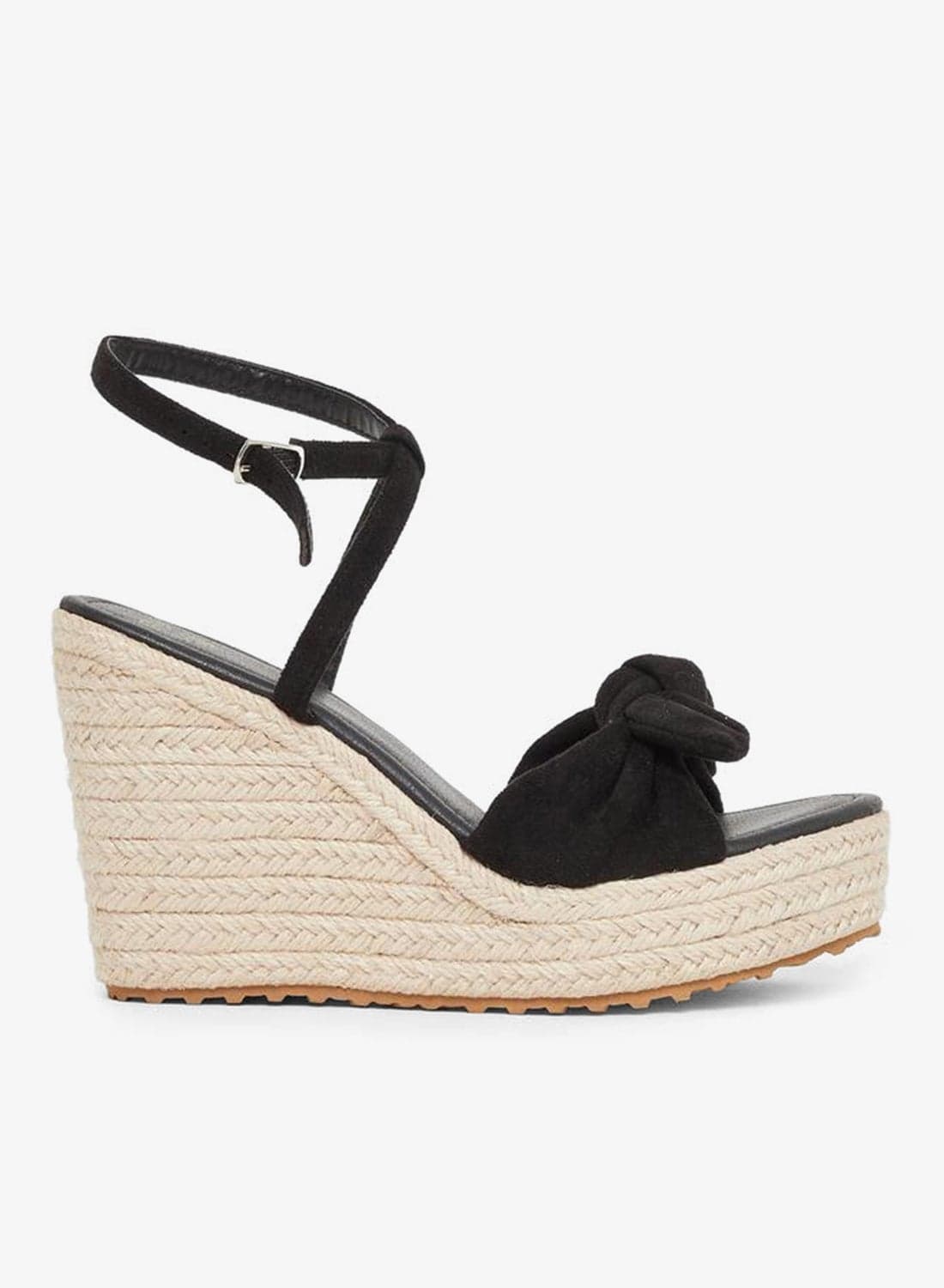 Styli Bow Detail Espadrille Wedge Sandals — 40