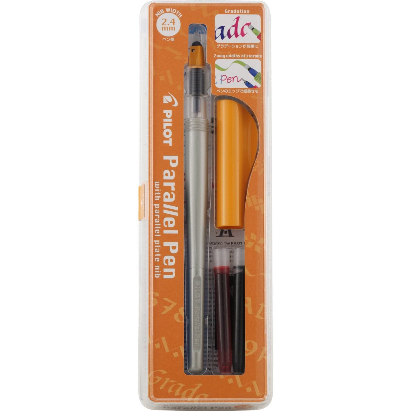 Pilot Parallel Calligraphy Pen Set 24mm Nib with Black and Red Ink Cartridges 90051