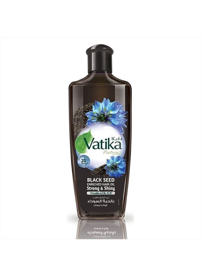 Vatika Naturals Enriched Hair Oil, Natural Moisturizing, Strengthening and Hair Oil for Healthy Scalp, Nourishing Hair Oil for Soft, Manageable, Smooth & Silky Hair From Root to Tip (Black Seed)
