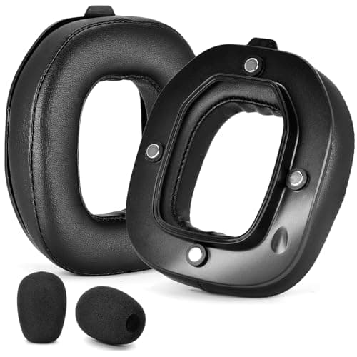 A40 TR Ear Pads and Microphone Foam- defean Replacement Cushions Compatible with Astro A40 TR Headset,Ear Cushions, Upgrade High-Density Noise Cancelling Foam (Faux Leather)