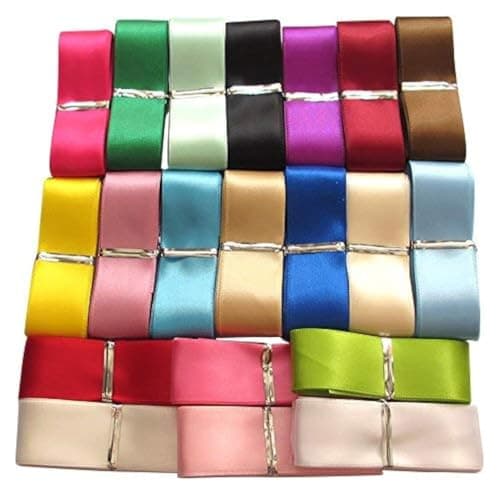 Chenkou Craft 125mm 20Yards Single Face Solid Satin Polyester Ribbon 20 Colors Assorted Bulk Lots Mix 1 Mix